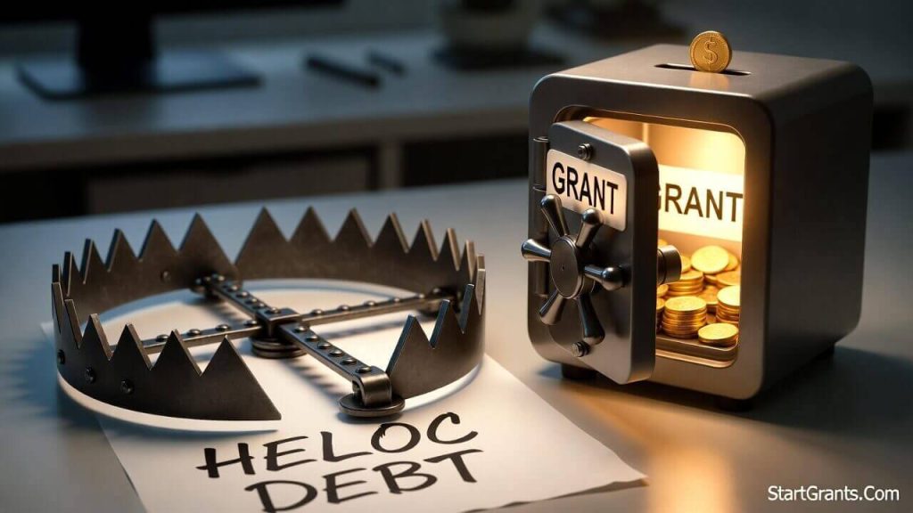 Understanding the difference between free government grants and risky home equity loans.