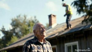 A senior citizen in a rural area qualifying for the USDA Section 504 home repair grants.