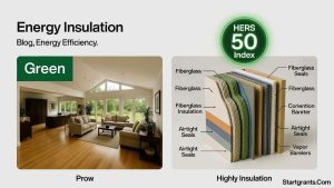 A graphic comparing cosmetic green upgrades to verifiable, mathematical energy reduction like the HERS Index.