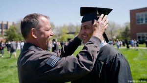 A veteran transferring his Post-9/11 GI Bill education benefits to his son for college.