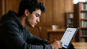 An Ohio undergraduate student analyzing their financial aid award letter to confirm their Ohio College Opportunity Grant (OCOG) eligibility.