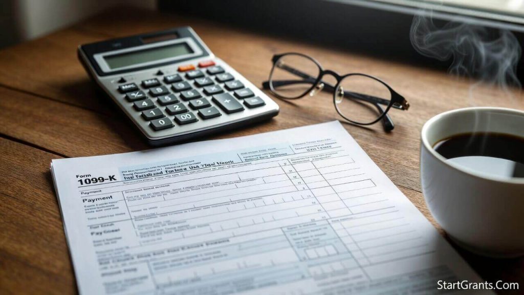 A close-up view of an IRS Form 1099-K document used to report commercial PayPal donation income.