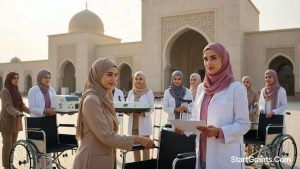 Muslim donors providing in-kind physical assets as Sadaqah Jariyah for a local charity