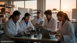 Native American students working on an environmental science project in a university lab