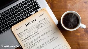 A close-up of a military DD-214 discharge document needed to prove family lineage for educational grants.