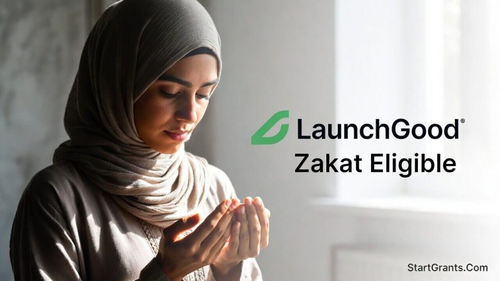 A Muslim individual making dua representing a Zakat eligible personal hardship campaign on LaunchGood
