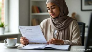 A Muslim homeowner reviewing halal HUD home improvement grants and forgivable loans.