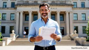 A homeowner ready to apply for HUD home improvement grants at their local city hall.