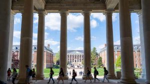The Columns at Francis Quadrangle, University of Missouri (Mizzou)—a symbol of the university's endowment strength.