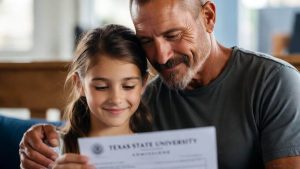 A veteran father transferring his Hazlewood Act college hours to his daughter at a Texas university.