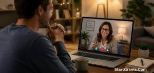 A person receiving affordable telehealth therapy for depression.