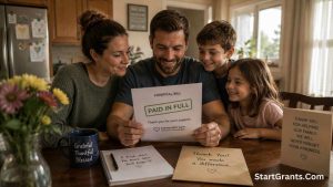 A family receiving financial assistance for their medical bills and prescriptions.