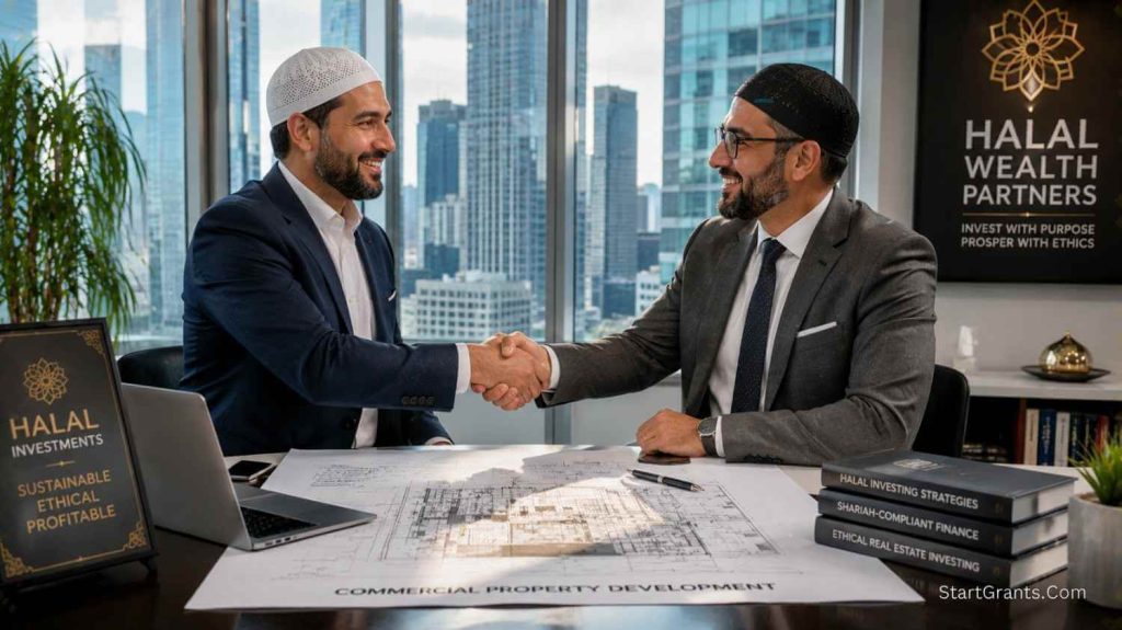 A Muslim real estate investor securing Halal commercial property financing and avoiding Riba.