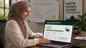 A Muslim digital marketer running a Halal Google Ad Grants campaign for an Islamic charity.