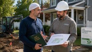 A Muslim homeowner utilizing Halal grants to remove an environmental hazard from his property.