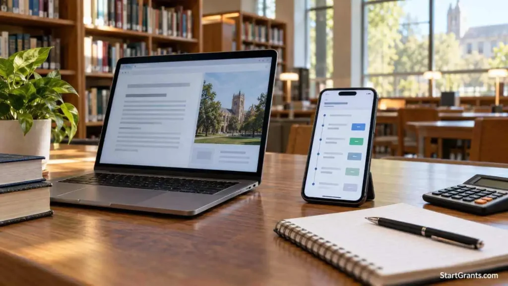 Laptop beside a phone showing a generic installment payment screen